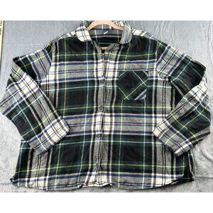 Old Navy Plaid Flannel‎ Pajama Set Men's Big & Tall 2X Green Navy Top & Bottom